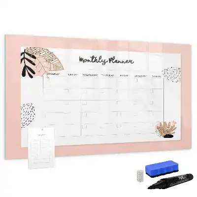 Magnetische Schreibtafel mit Blumenmuster als Planer
