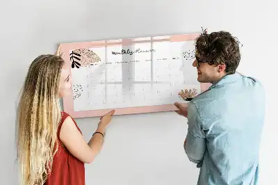 Magnetische Schreibtafel mit Blumenmuster als Planer