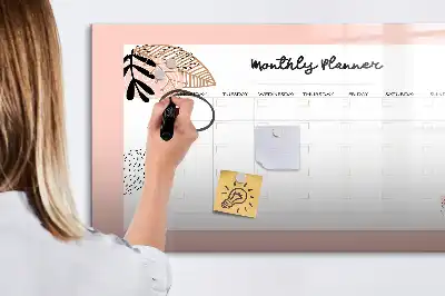Magnetische Schreibtafel mit Blumenmuster als Planer