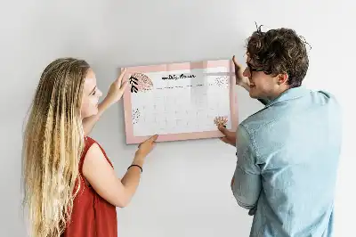 Magnetische Schreibtafel mit Blumenmuster als Planer