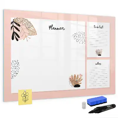 Beschreibbare Magnettafel für Planer und Notizen