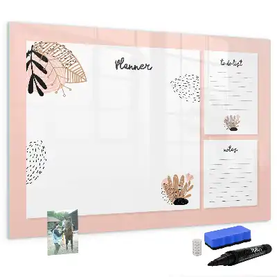 Beschreibbare Magnettafel für Planer und Notizen
