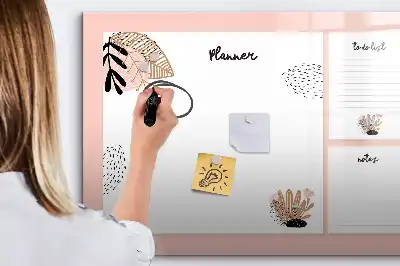 Beschreibbare Magnettafel für Planer und Notizen