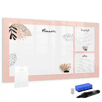 Beschreibbare Magnettafel für Planer und Notizen
