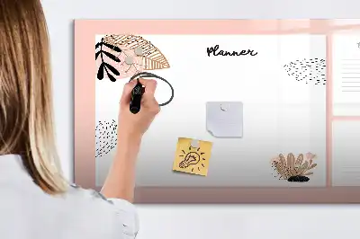Beschreibbare Magnettafel für Planer und Notizen