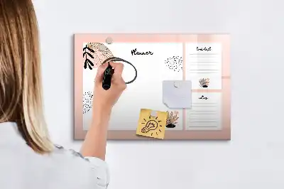 Beschreibbare Magnettafel für Planer und Notizen