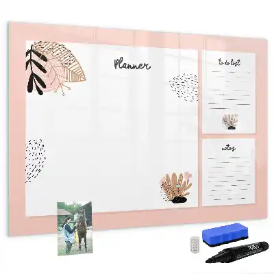 Beschreibbare Magnettafel für Planer und Notizen