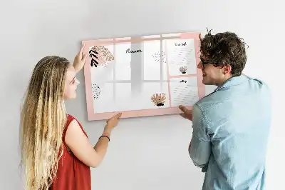 Beschreibbare Magnettafel für Planer und Notizen