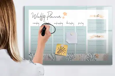 Magnetische Wochenstundenplantafel zum Beschreiben