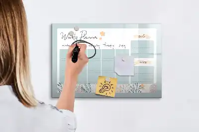 Magnetische Wochenstundenplantafel zum Beschreiben
