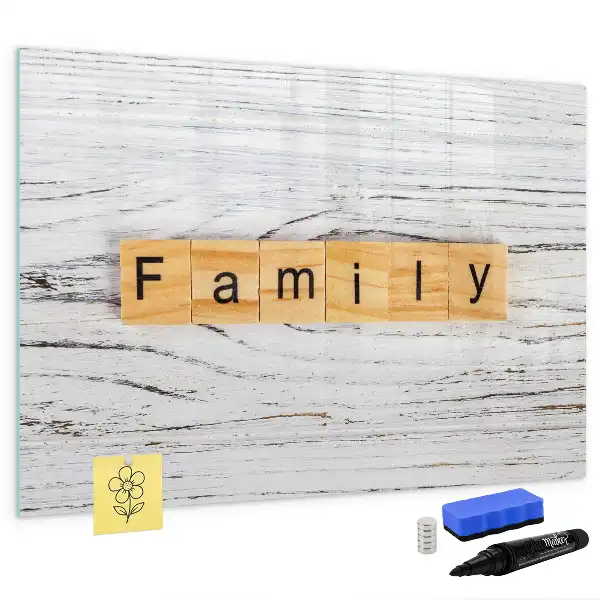 Schreib-Magnettafel mit Motiv Familie