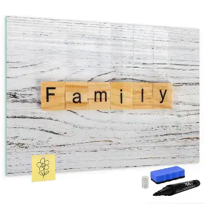 Schreib-Magnettafel mit Motiv Familie