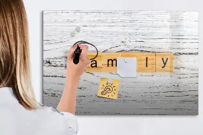 Schreib-Magnettafel mit Motiv Familie