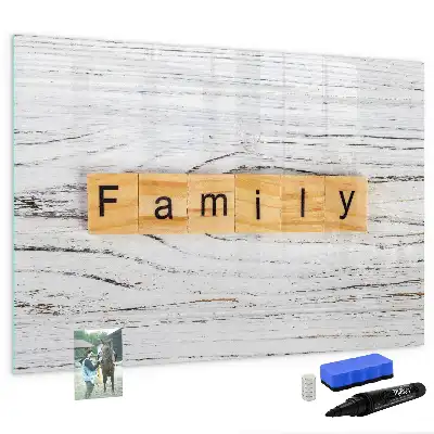 Schreib-Magnettafel mit Motiv Familie