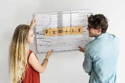 Schreib-Magnettafel mit Motiv Familie