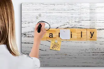 Schreib-Magnettafel mit Motiv Familie