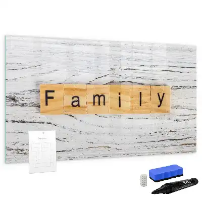 Schreib-Magnettafel mit Motiv Familie