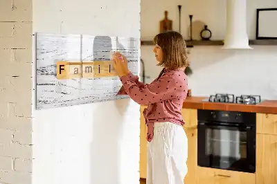 Schreib-Magnettafel mit Motiv Familie