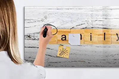 Schreib-Magnettafel mit Motiv Familie
