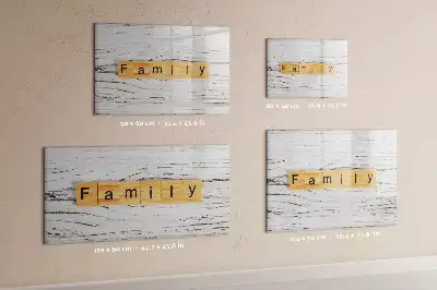 Schreib-Magnettafel mit Motiv Familie