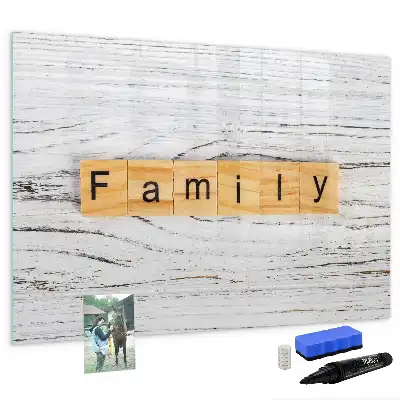 Schreib-Magnettafel mit Motiv Familie
