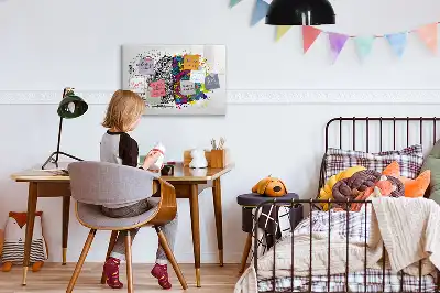 Schreib-Magnettafel mit Gehirn-Abstraktions-Motiv