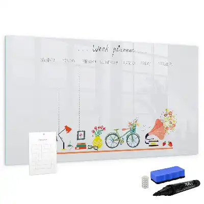 Beschreibbare Magnettafel als praktischer Wochenplaner