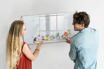 Beschreibbare Magnettafel als praktischer Wochenplaner