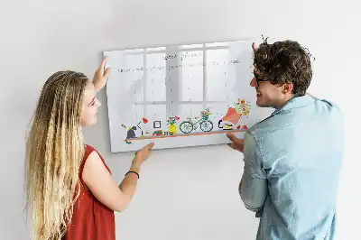 Beschreibbare Magnettafel als praktischer Wochenplaner