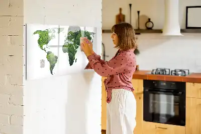 Ökologische Magnettafel Weltkarte beschreibbare Ausführung