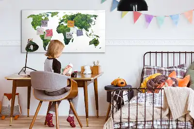 Ökologische Magnettafel Weltkarte beschreibbare Ausführung