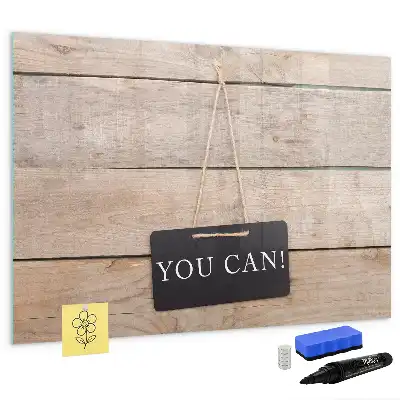 Schreib-Magnettafel mit dem Spruch Text Du schaffst das