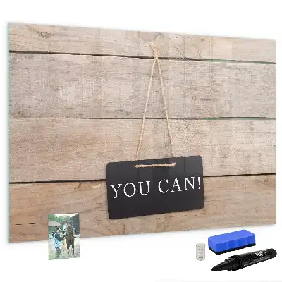 Schreib-Magnettafel mit dem Spruch Text Du schaffst das