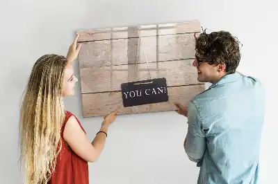 Schreib-Magnettafel mit dem Spruch Text Du schaffst das