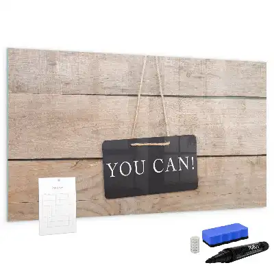 Schreib-Magnettafel mit dem Spruch Text Du schaffst das