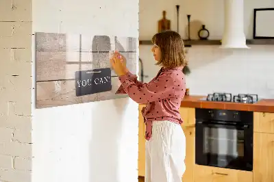 Schreib-Magnettafel mit dem Spruch Text Du schaffst das
