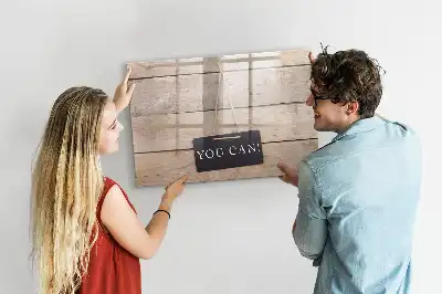 Schreib-Magnettafel mit dem Spruch Text Du schaffst das