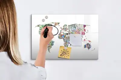 Beschreibbare Magnettafel in Form einer Banknotenkarte