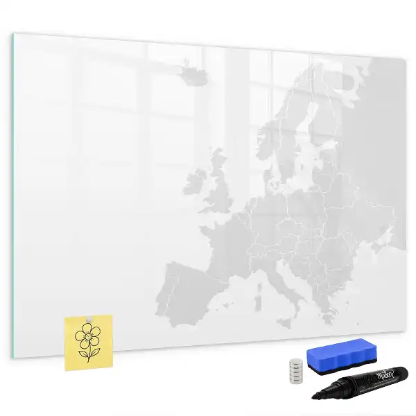 Schreib-Magnettafel mit Europa-Karte