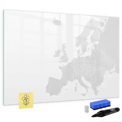 Schreib-Magnettafel mit Europa-Karte