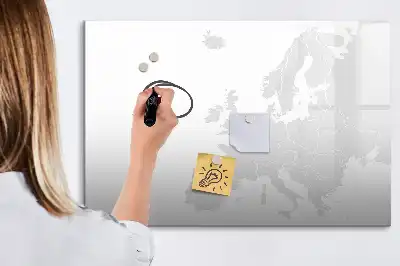 Schreib-Magnettafel mit Europa-Karte