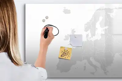 Schreib-Magnettafel mit Europa-Karte