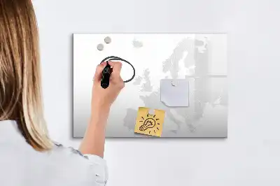 Schreib-Magnettafel mit Europa-Karte