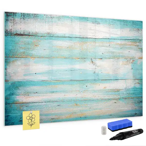 Beschreibbare Magnettafel in Blau