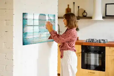 Beschreibbare Magnettafel in Blau