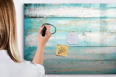 Beschreibbare Magnettafel in Blau