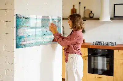 Beschreibbare Magnettafel in Blau