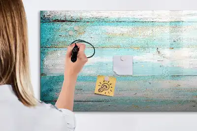 Beschreibbare Magnettafel in Blau