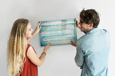 Beschreibbare Magnettafel in Blau