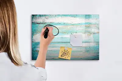Beschreibbare Magnettafel in Blau